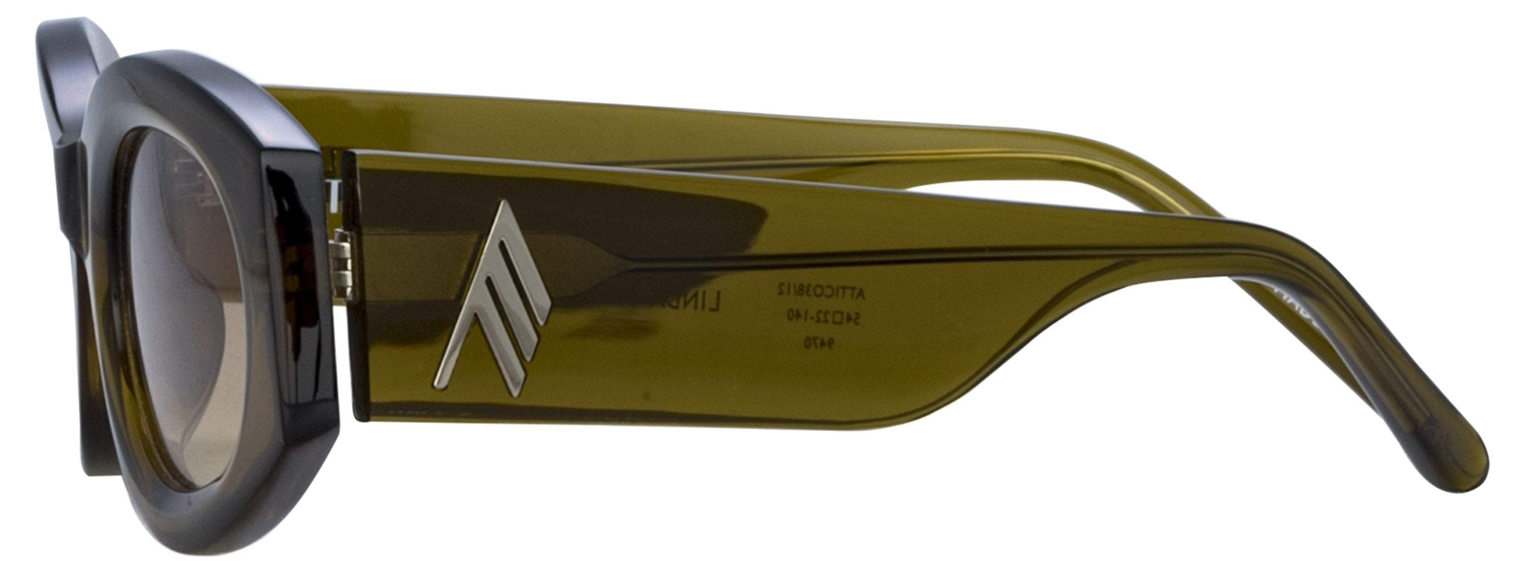 Color_ATTICO38C12SUN - The Attico Berta Oval Sunglasses in Olive