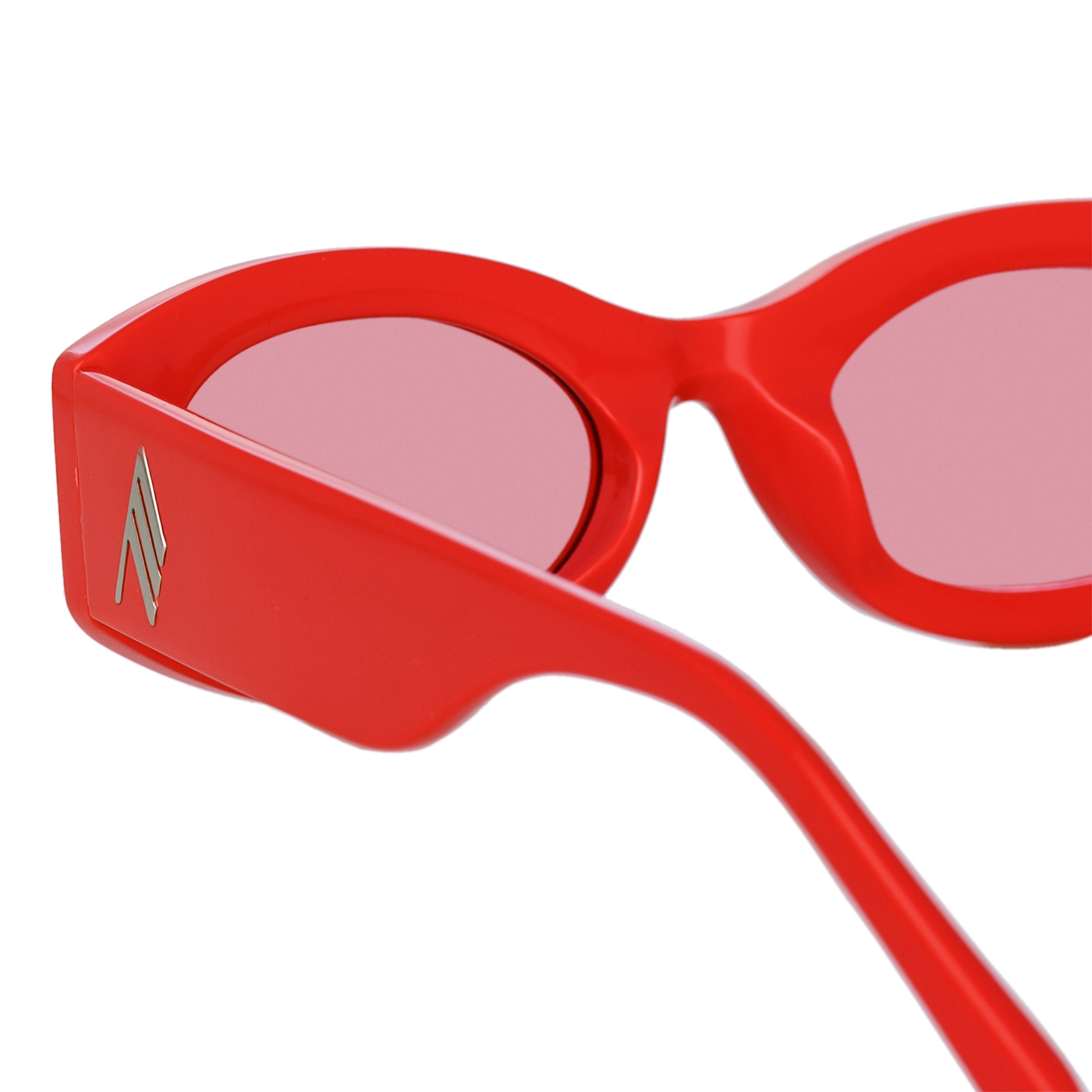 Color_ATTICO38C4SUN - The Attico Berta Oval Sunglasses in Coral