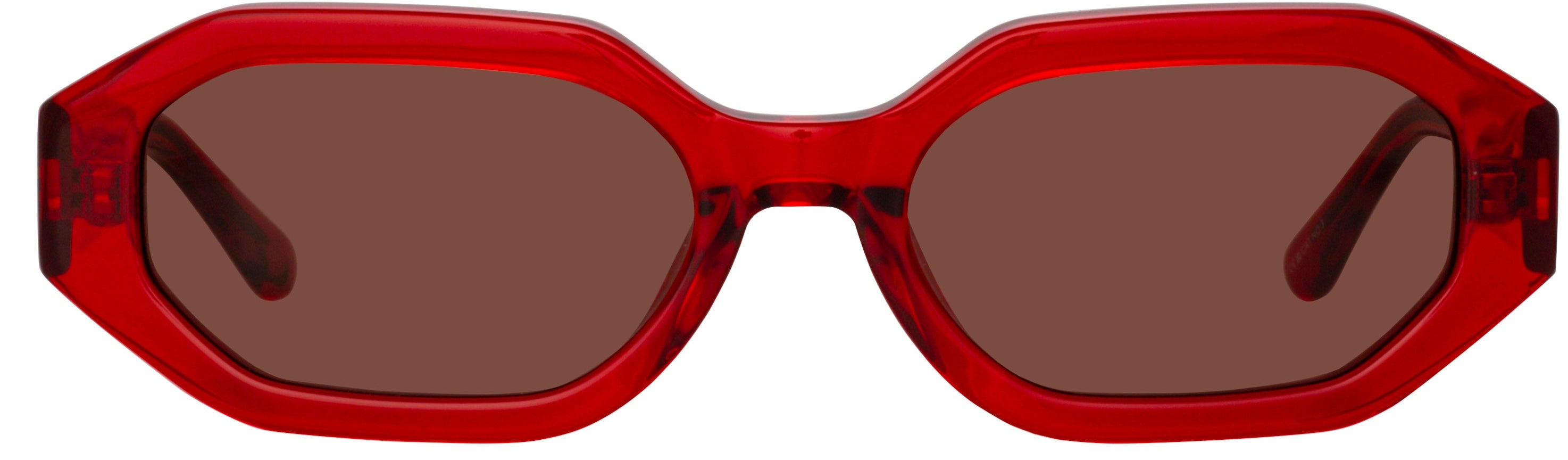 Color_ATTICO14C13SUN - The Attico Irene Angular Sunglasses in Red