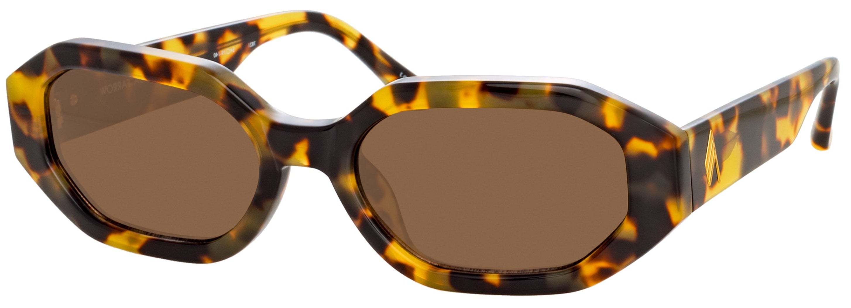 Color_ATTICO14C8SUN - The Attico Irene Angular Sunglasses in Tortoiseshell and Brown
