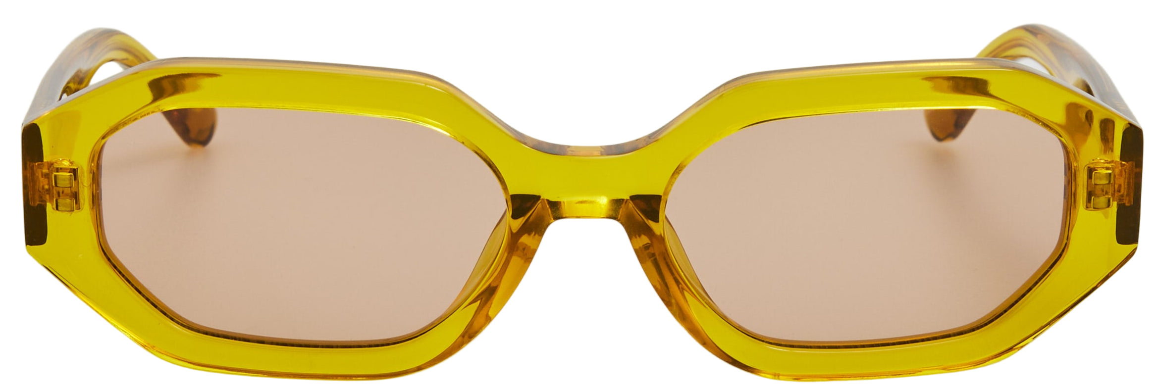 Color_ATTICO14C18SUN - The Attico Irene Angular Sunglasses in Yellow and Camel