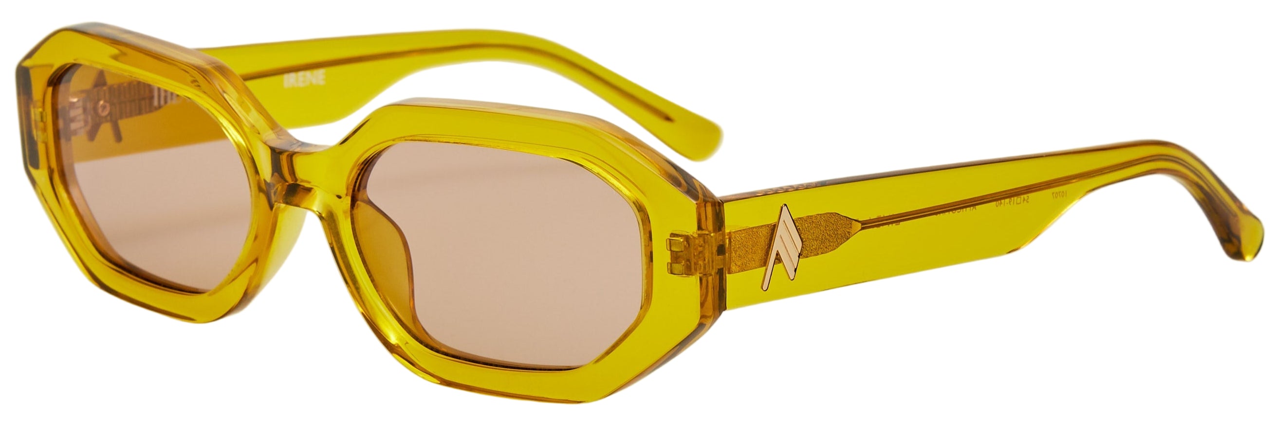 Color_ATTICO14C18SUN - The Attico Irene Angular Sunglasses in Yellow and Camel