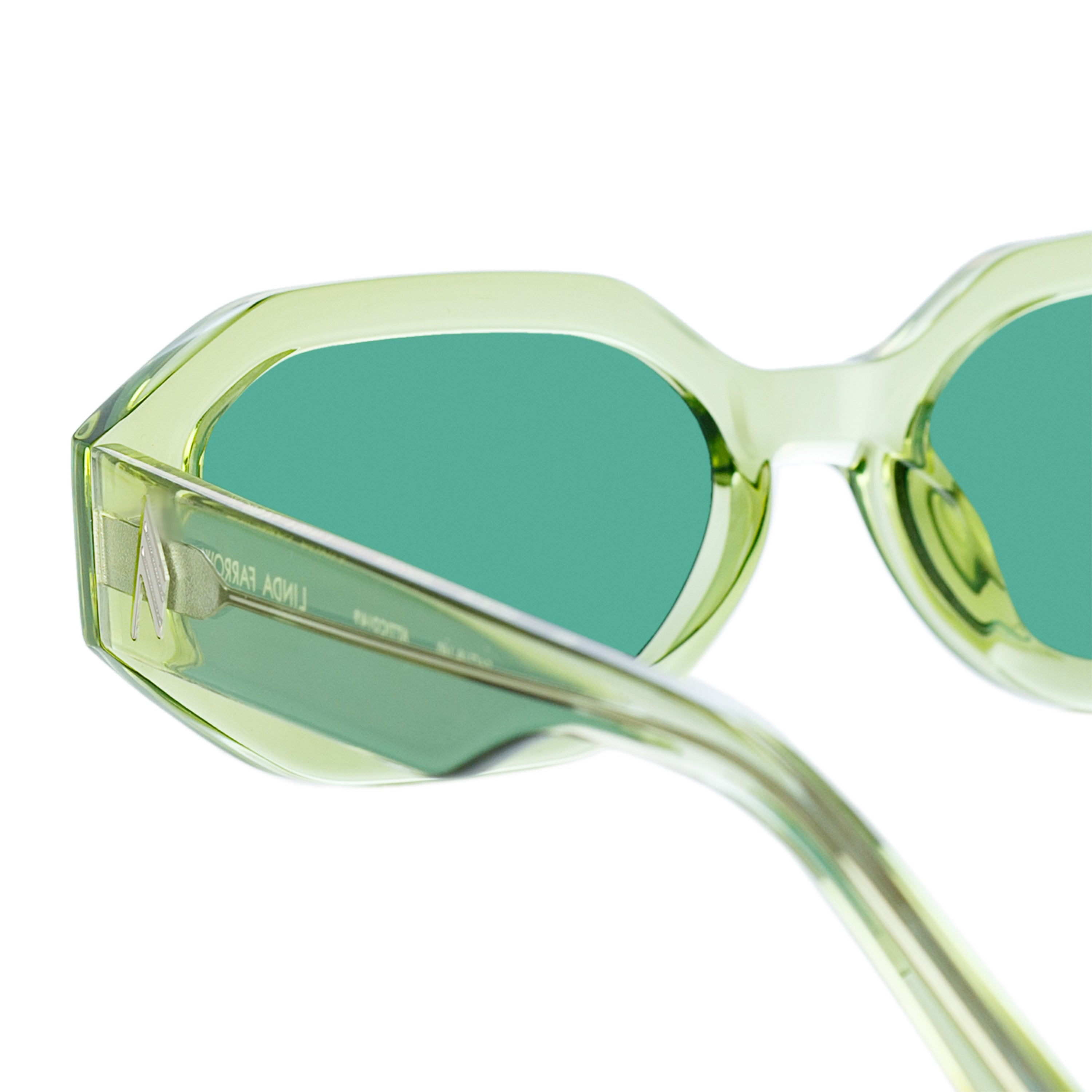Color_ATTICO14C9SUN - The Attico Irene Angular Sunglasses in Lime