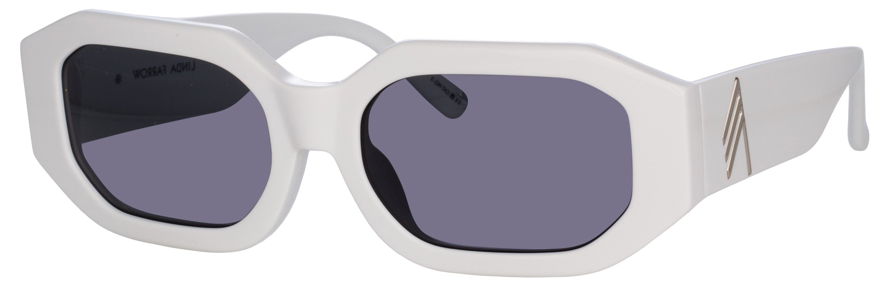 Color_ATTICO45C3SUN - Blake Angular Sunglasses in White