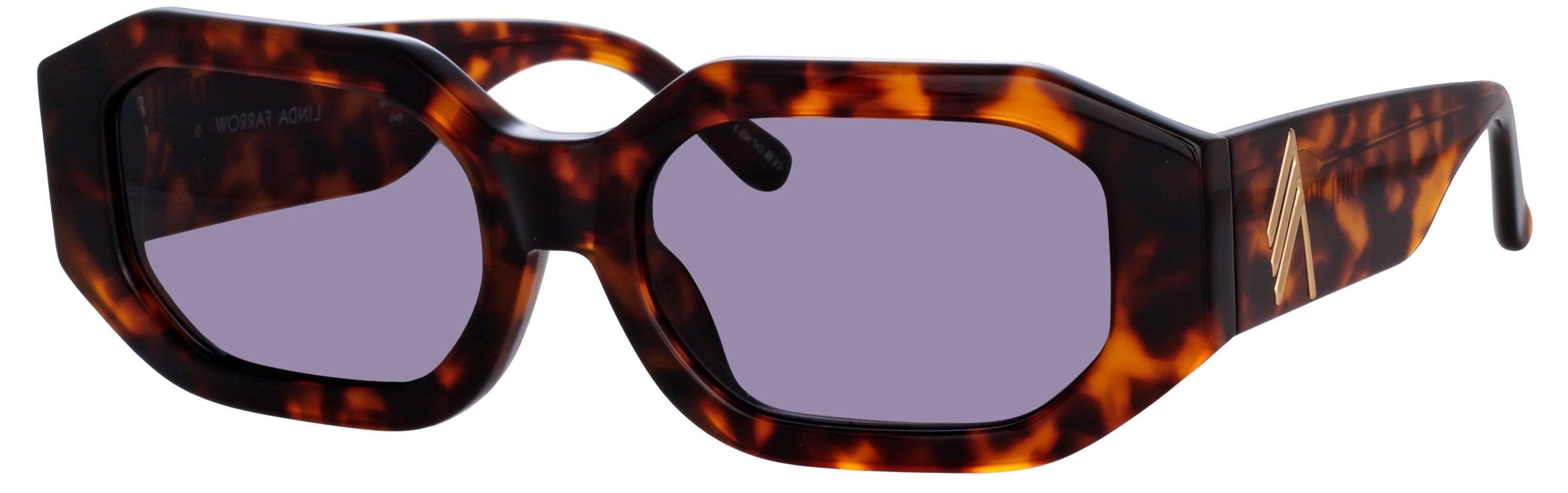 Color_ATTICO45C2SUN - Blake Angular Sunglasses in Tortoise Shel and Blue