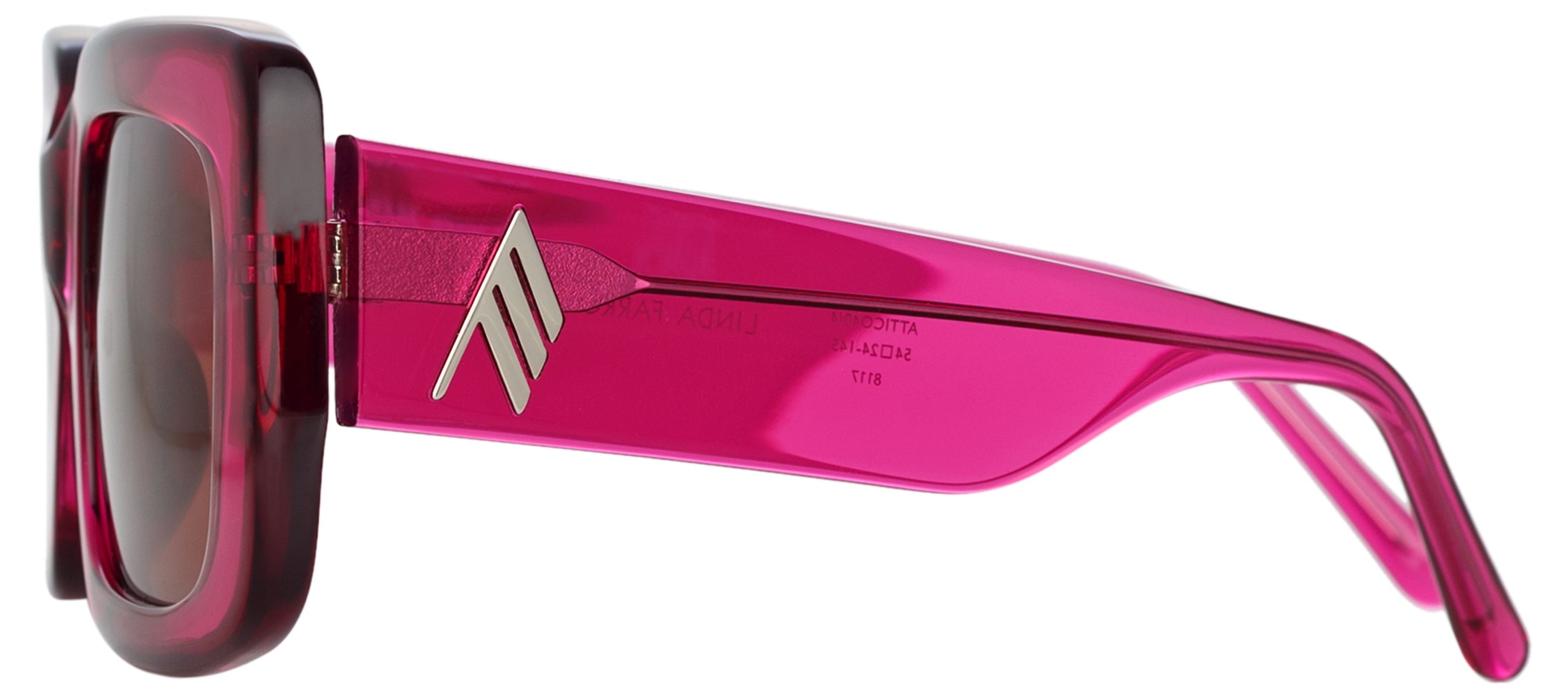 Color_ATTICO40C4SUN - The Attico Jorja Rectangular Sunglasses in Red