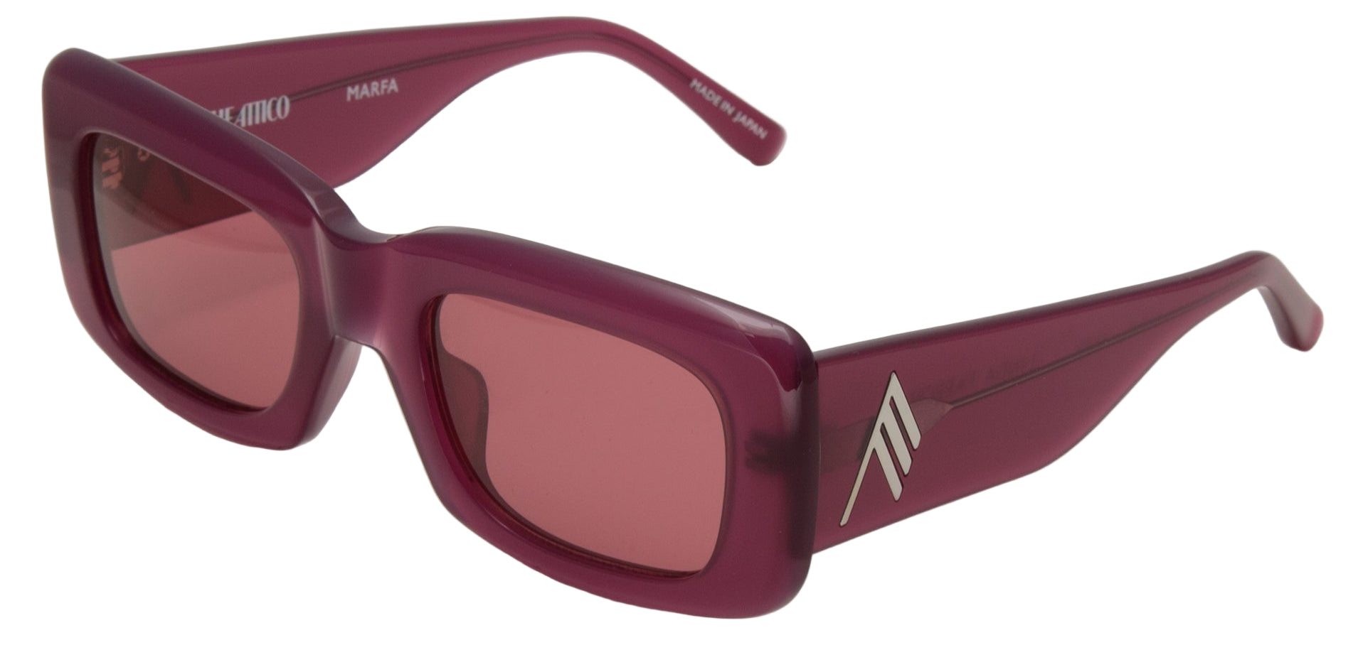 Color_ATTICO3C31SUN - The Attico Marfa Rectangular Sunglasses in Burgundy