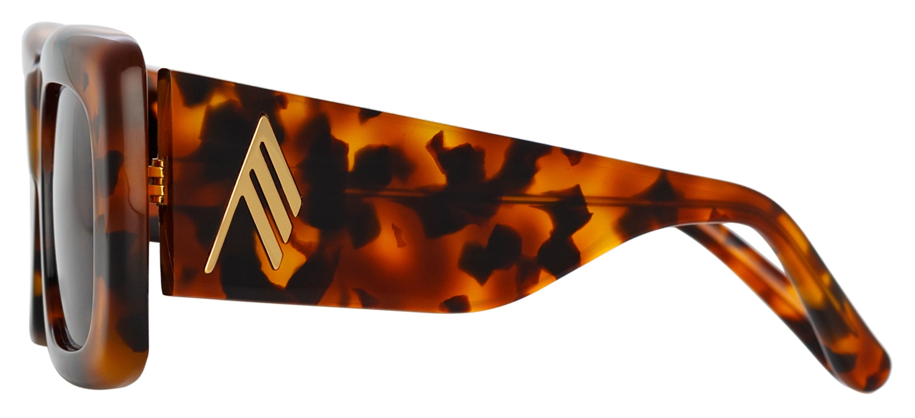 Color_ATTICO3C24SUN - The Attico Marfa Rectangular Sunglasses in Tortoiseshell and Blue Lenses