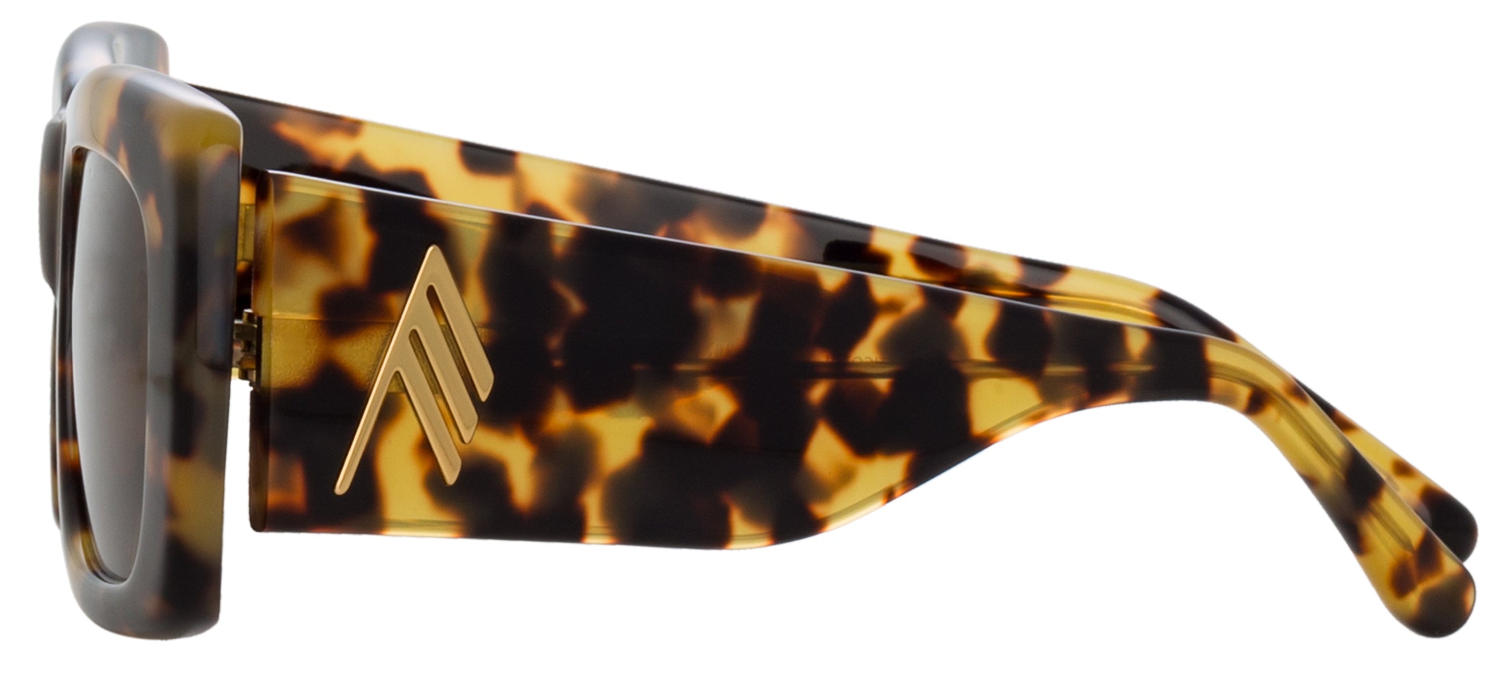 Color_ATTICO3C21SUN - The Attico Marfa Rectangular Sunglasses in Tortoiseshell and Brown