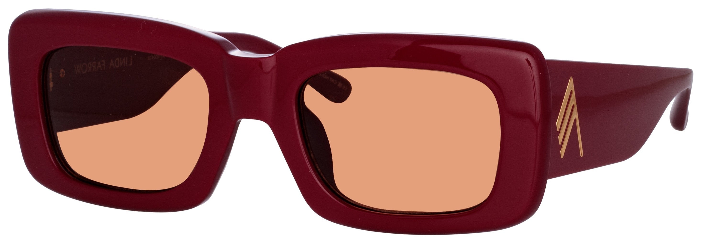 Color_ATTICO3C26SUN - The Attico Marfa Rectangular Sunglasses in Bordeaux