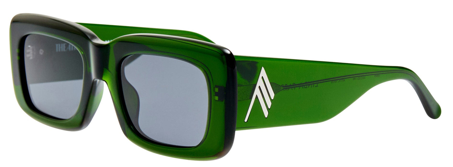 Color_ATTICO3C35SUN - The Attico Marfa Rectangular Sunglasses in Green and Grey