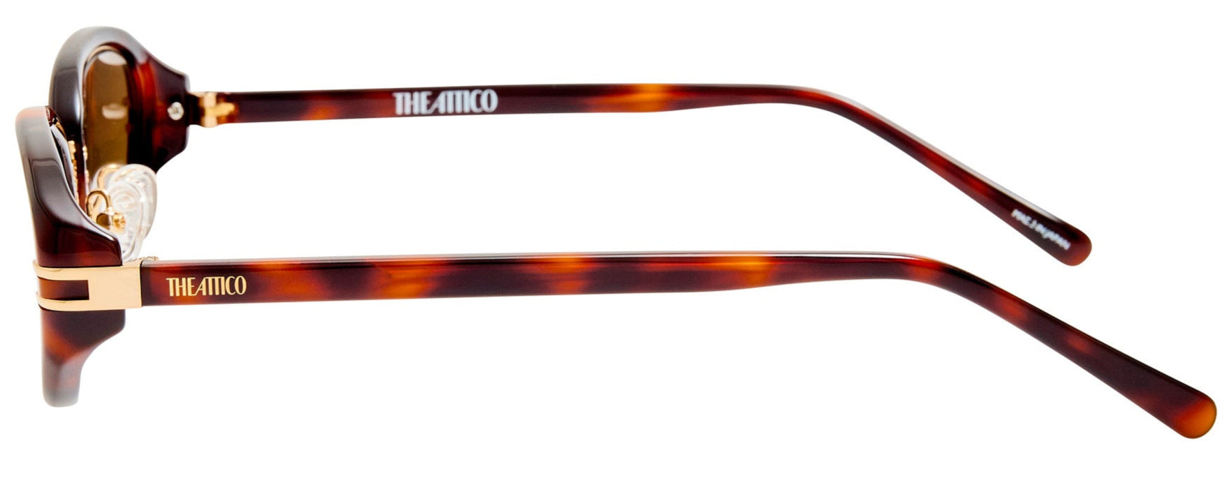 Color_ATTICO83C2SUN - The Attico Ambra Oval Sunglasses in Tortoise Shell and Yellow