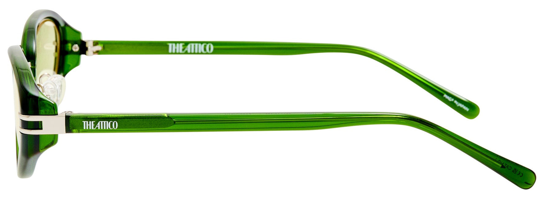 Color_ATTICO83C3SUN - The Attico Ambra Oval Sunglasses in Green and Yellow