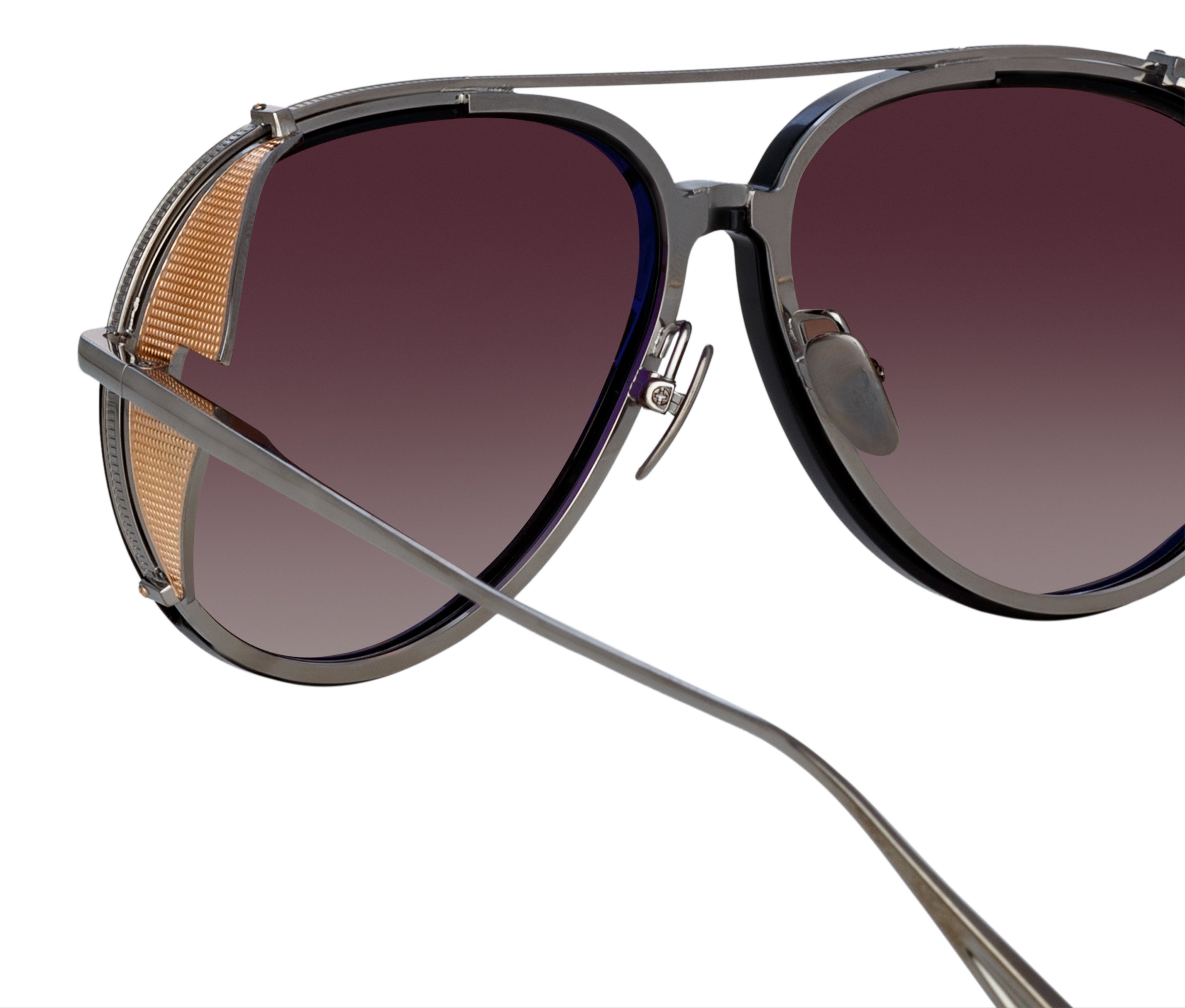 Color_LFL1358C3SUN - Maverick Aviator Sunglasses in White Gold