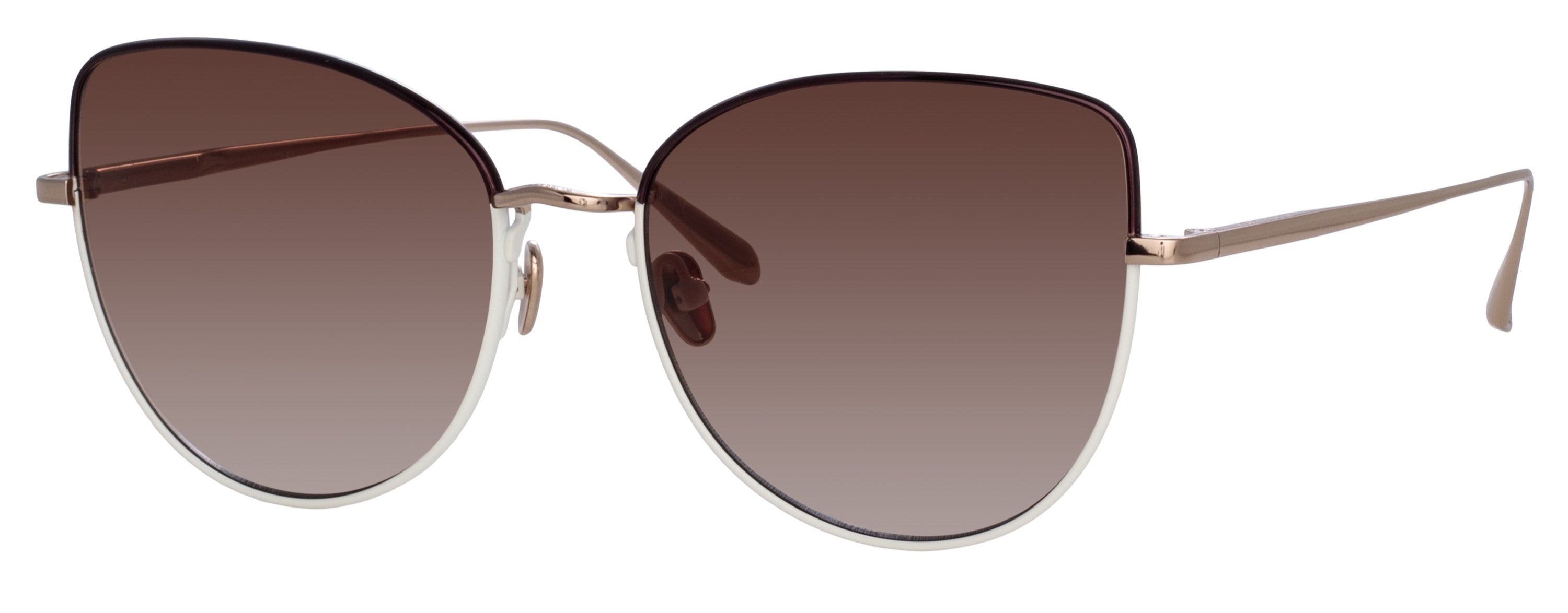 Color_LFL1336C8SUN - Eloise Cat Eye Sunglasses in Mocha Cream and Brown