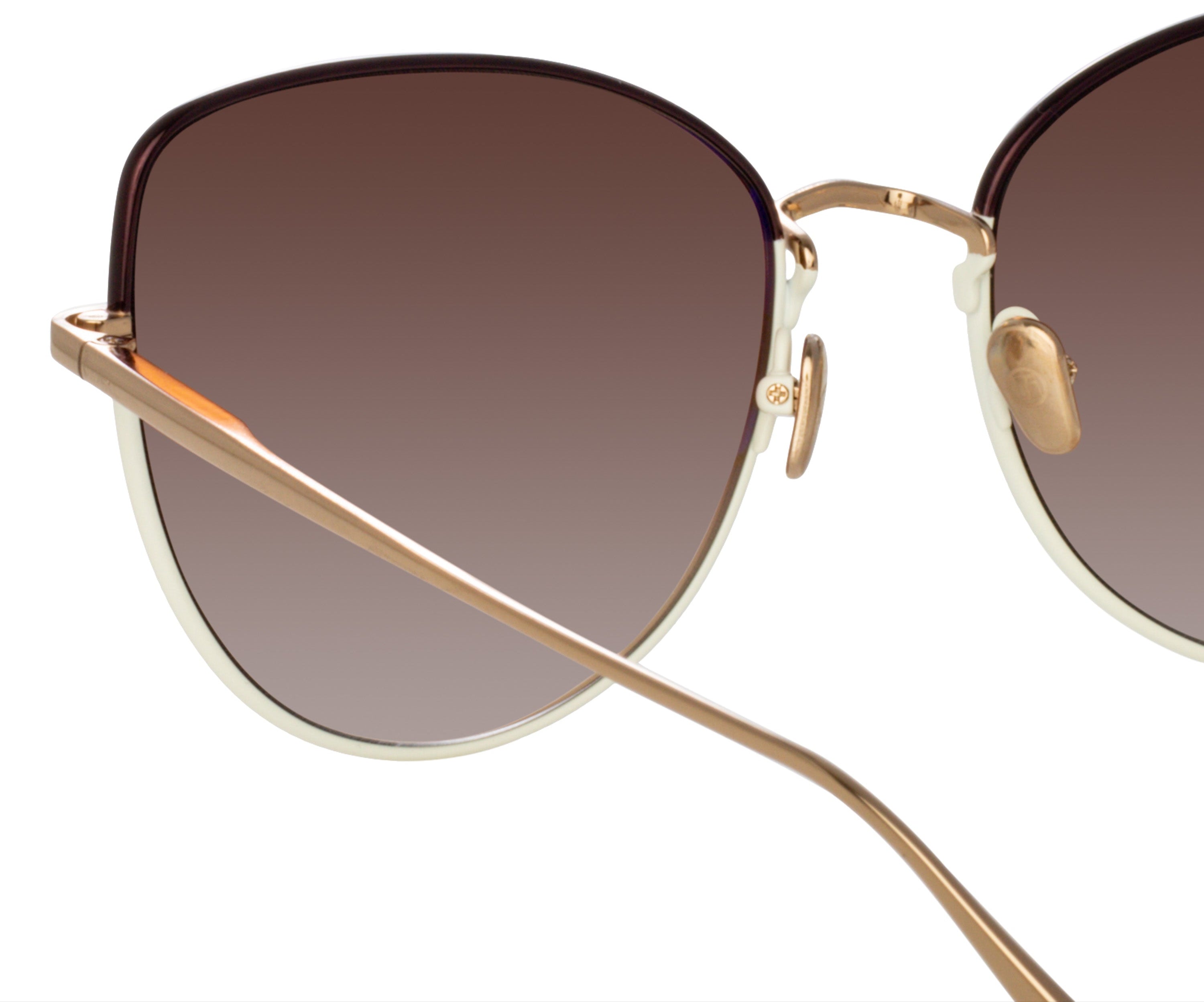 Color_LFL1336C8SUN - Eloise Cat Eye Sunglasses in Mocha Cream and Brown
