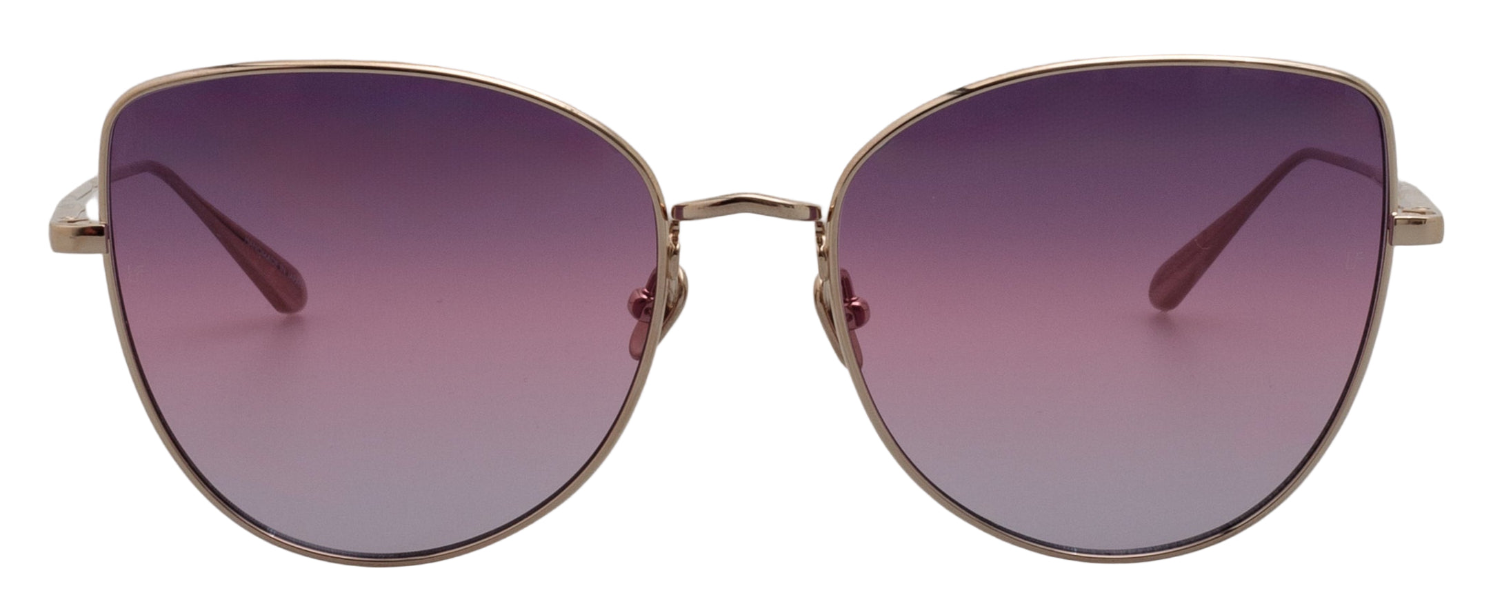 Color_LFL1336C9SUN - Eloise Cat Eye Sunglasses in Light Gold and Purple