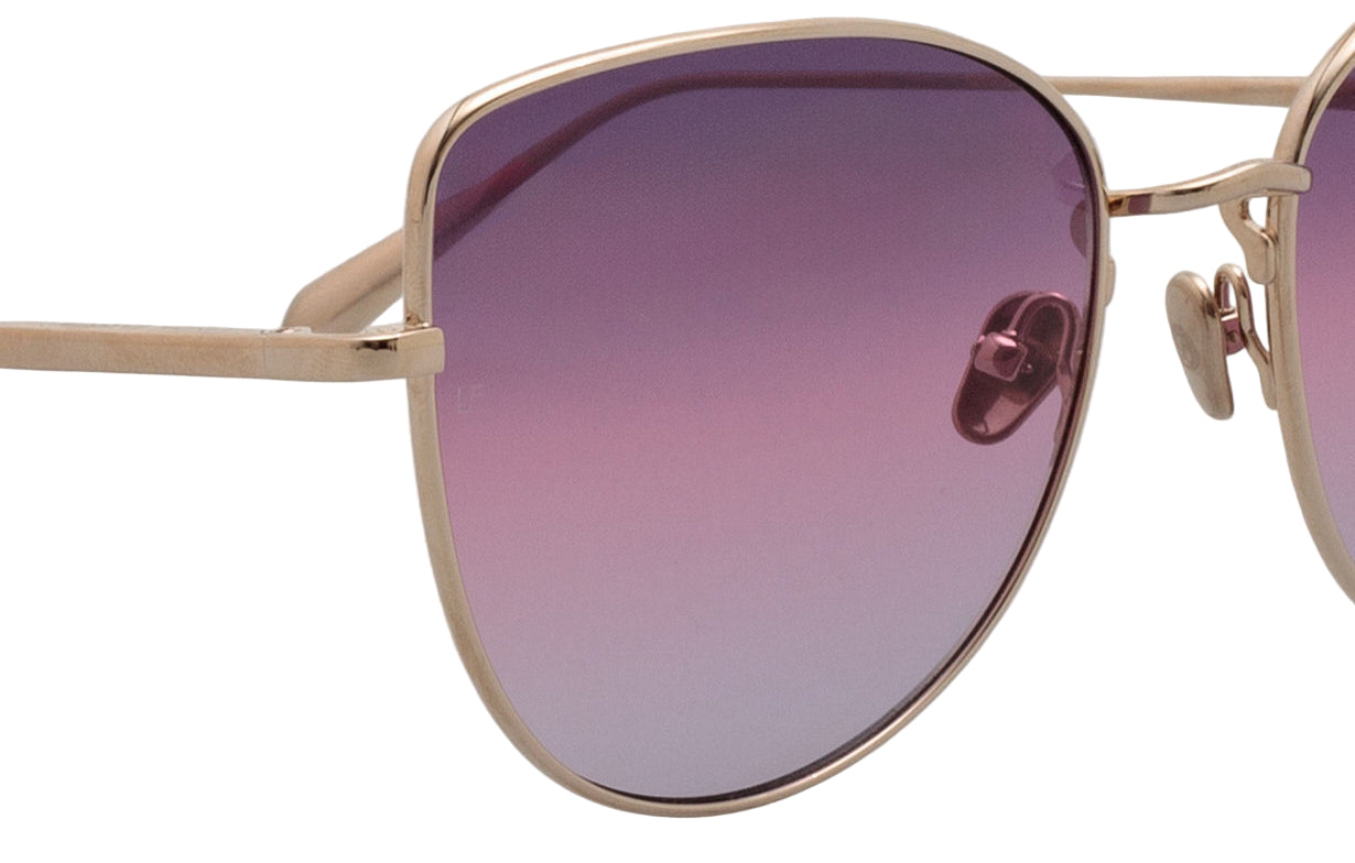 Color_LFL1336C9SUN - Eloise Cat Eye Sunglasses in Light Gold and Purple