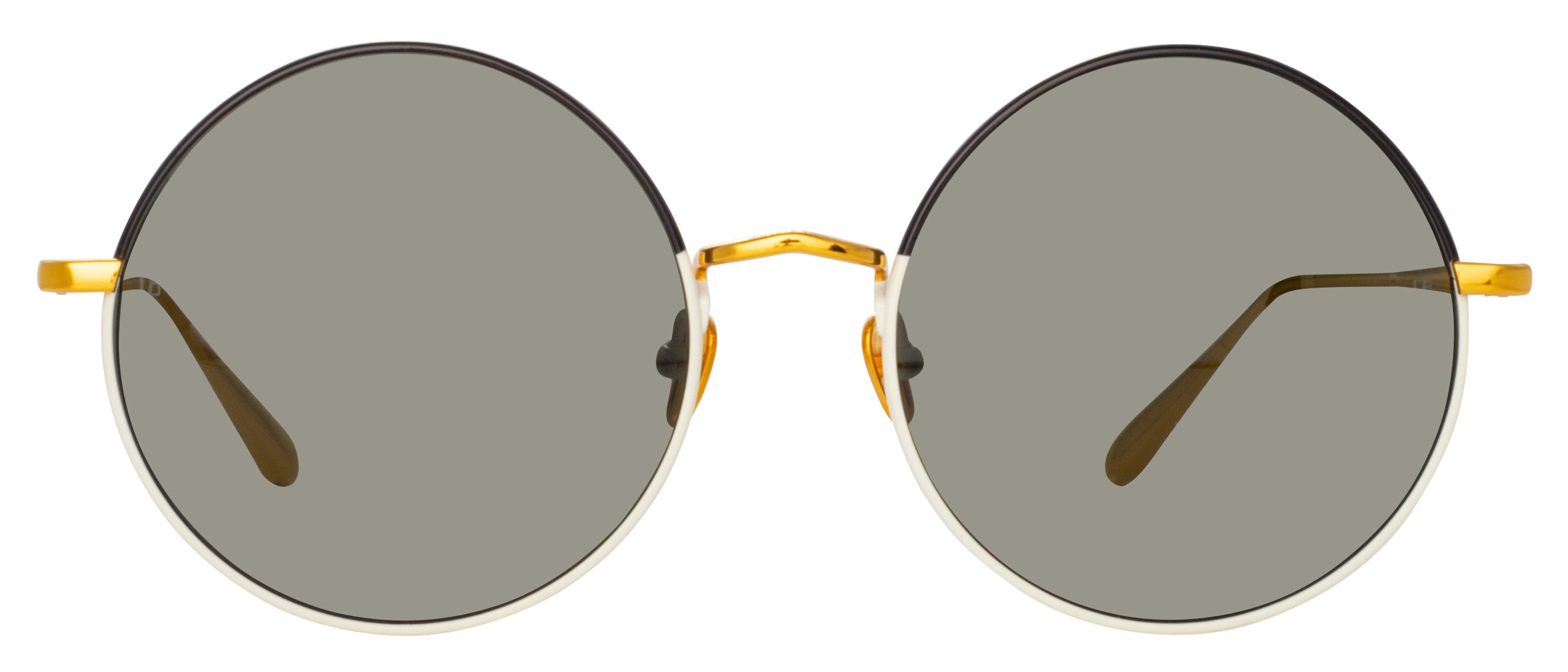 Color_LFL1333C7SUN - Bea Round Sunglasses in Yellow Gold and Black
