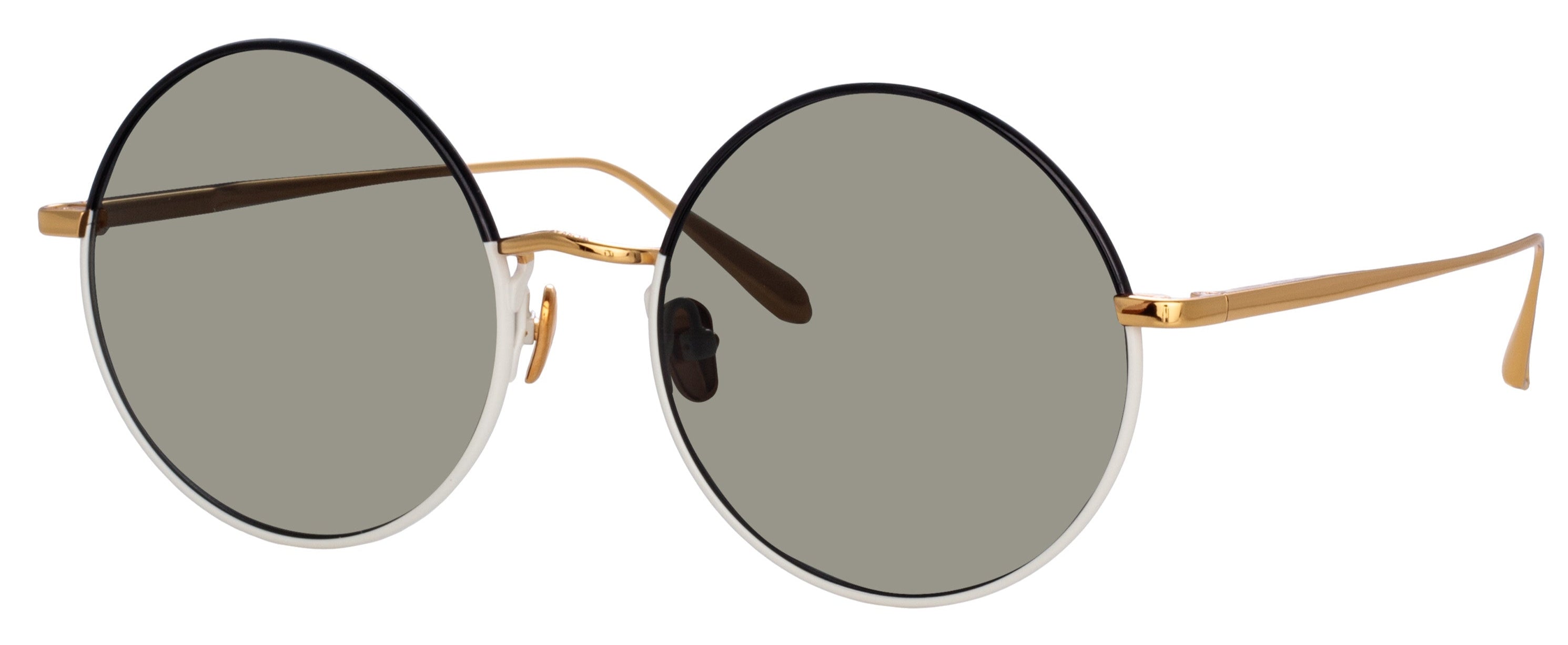 Color_LFL1333C7SUN - Bea Round Sunglasses in Yellow Gold and Black