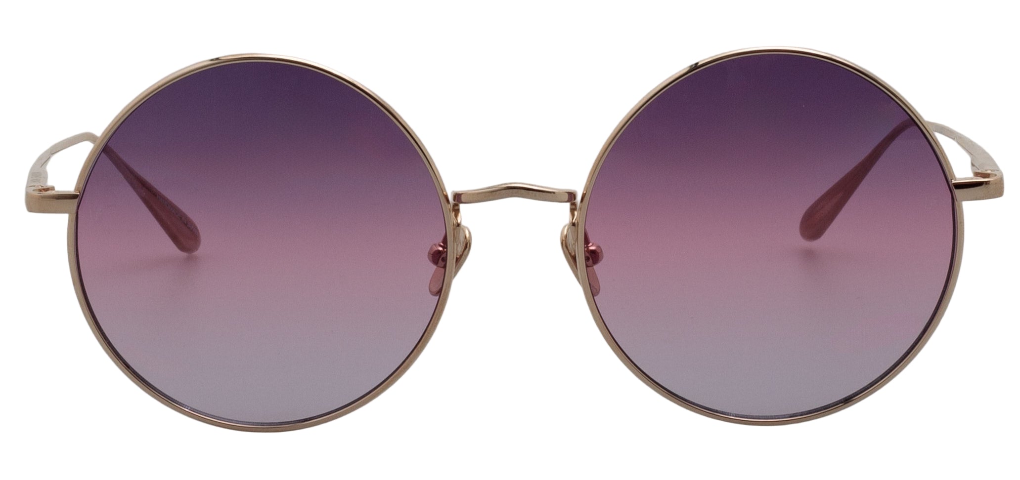 Color_LFL1333C12SUN - Bea Round Sunglasses in Light Gold and Purple