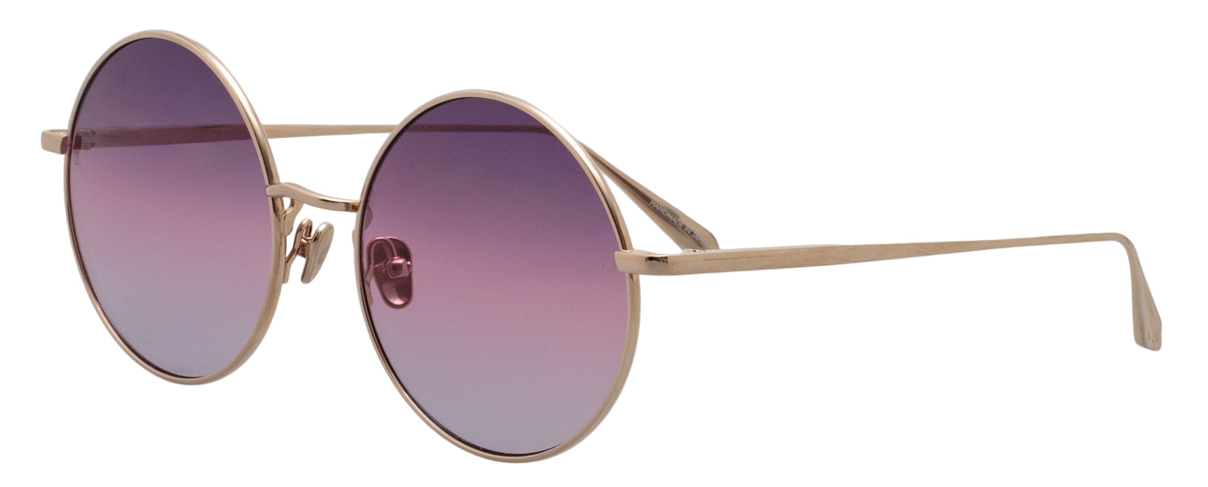 Color_LFL1333C12SUN - Bea Round Sunglasses in Light Gold and Purple