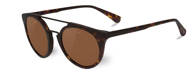Vuarnet VL1602 Sunglasses - Dark Havana & Gun Metal Frame With Brown Lenses (60mm)