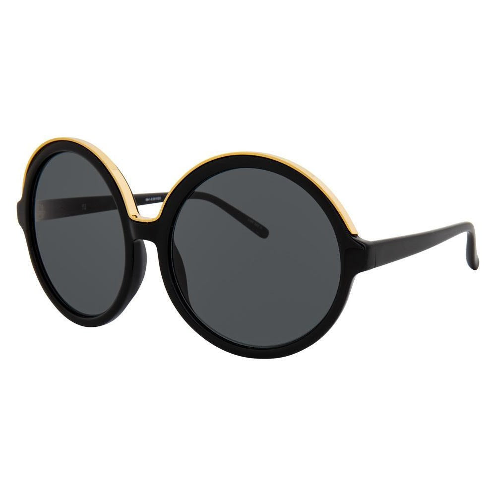 Color_N21S1C1SUN - N21 S1 C1 Round Sunglasses in Black