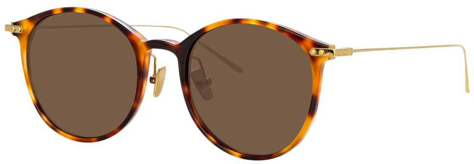 Color_LF02C14SUN - Linda Farrow Linear Gray C14 Oval Sunglasses