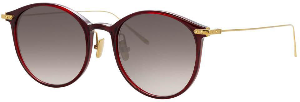 Color_LF02AC11SUN - Linda Farrow Linear Gray A C11 Oval Sunglasses