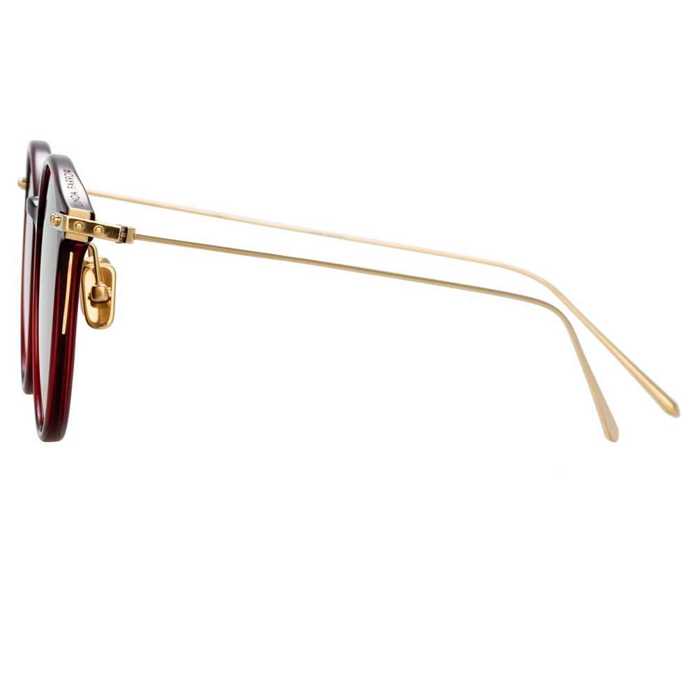Color_LF02AC11SUN - Linda Farrow Linear Gray A C11 Oval Sunglasses