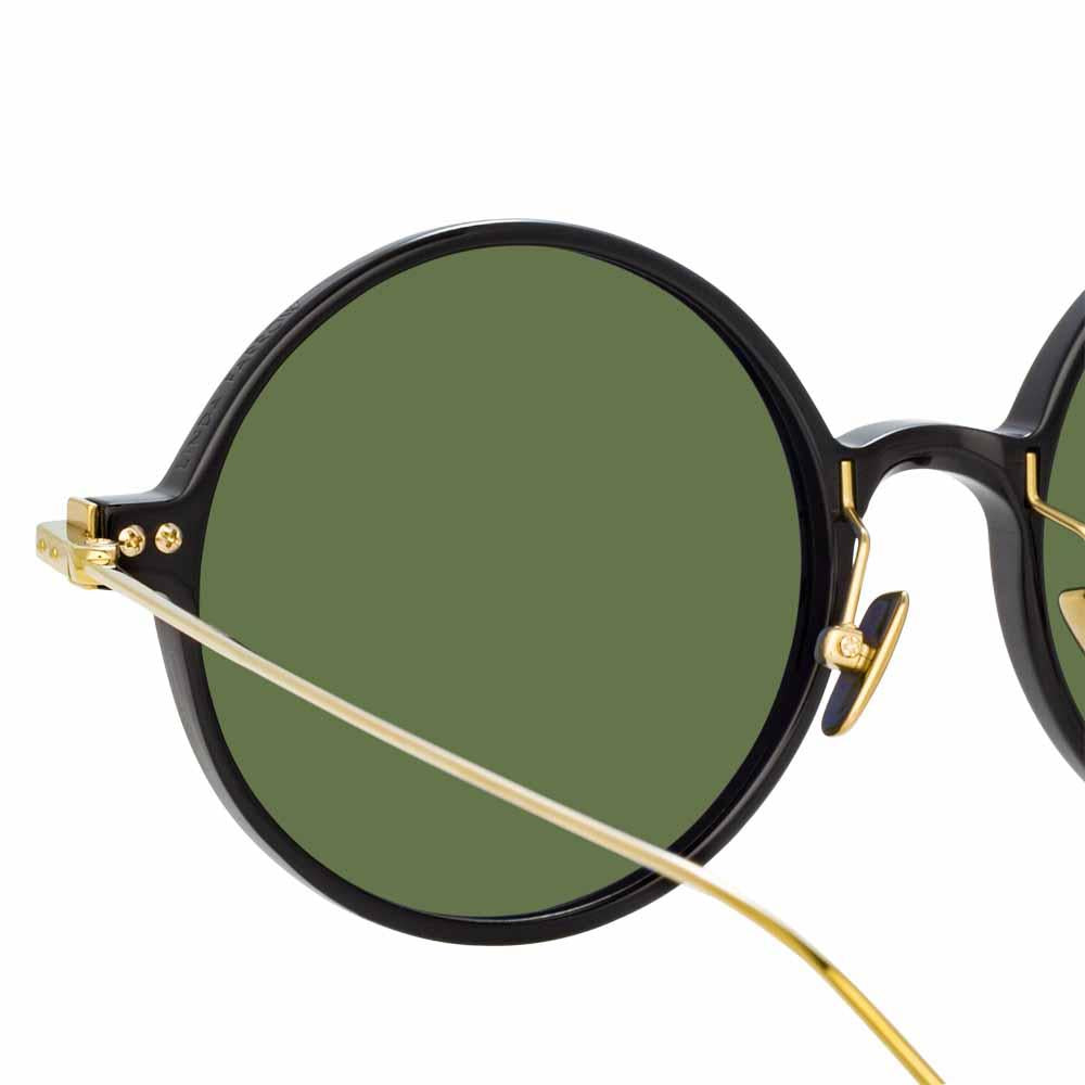 Color_LF09C9SUN - Linda Farrow Linear Savoye C9 Round Sunglasses