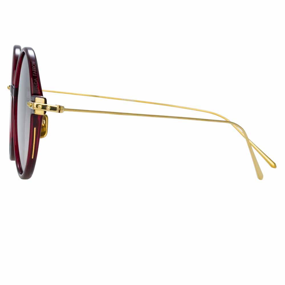 Color_LF09AC11SUN - Linda Farrow Linear Savoye A C11 Round Sunglasses