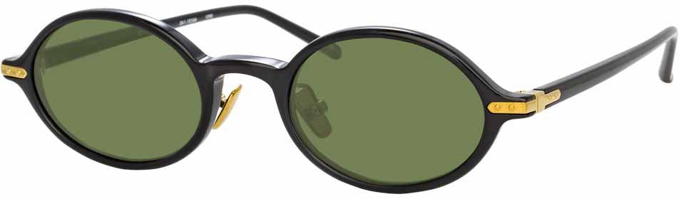 Color_LF11C6SUN - Linda Farrow Linear Eaves C6 Oval Sunglasses