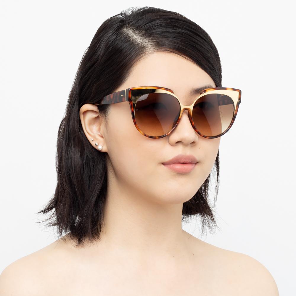 Color_LFL790C2SUN - Linda Farrow Sami C2 Oversized Sunglasses