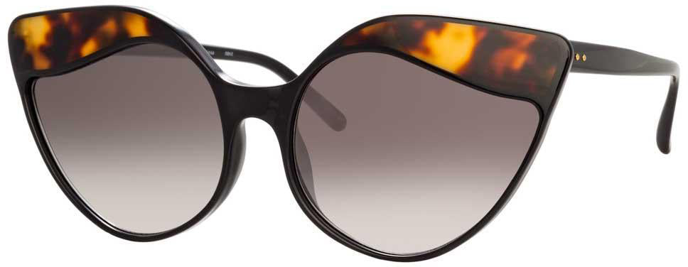 Color_LFL871C3SUN - Linda Farrow Ash C3 Cat Eye Sunglasses