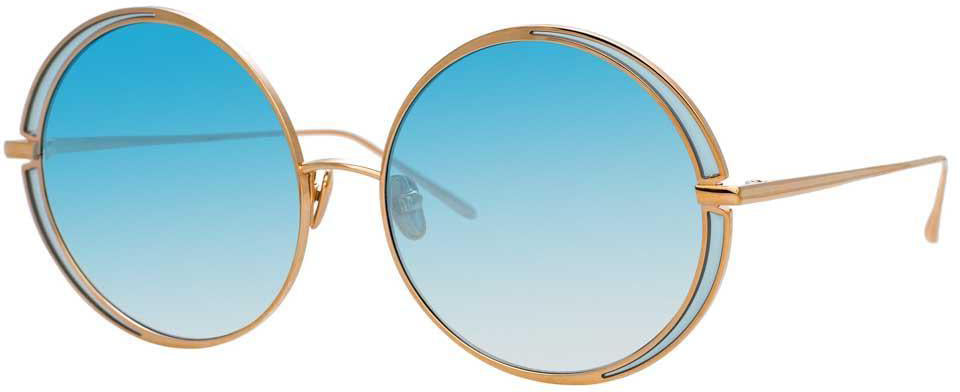 Color_LFL933C10SUN - Linda Farrow Hart C10 Round Sunglasses