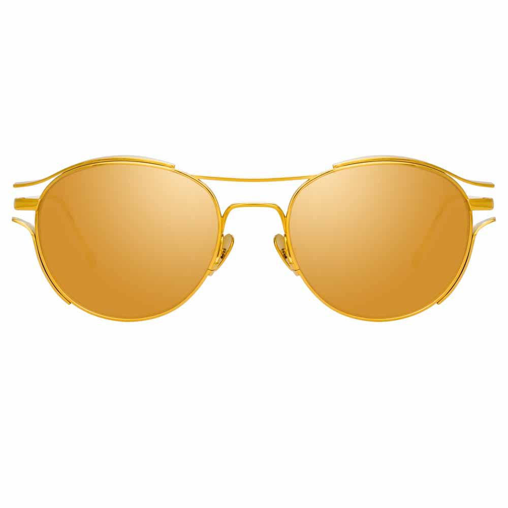 Color_LFL944C1SUN - Linda Farrow Cradle C1 YELLOW GOLD/ GOLD Oval Sunglasses