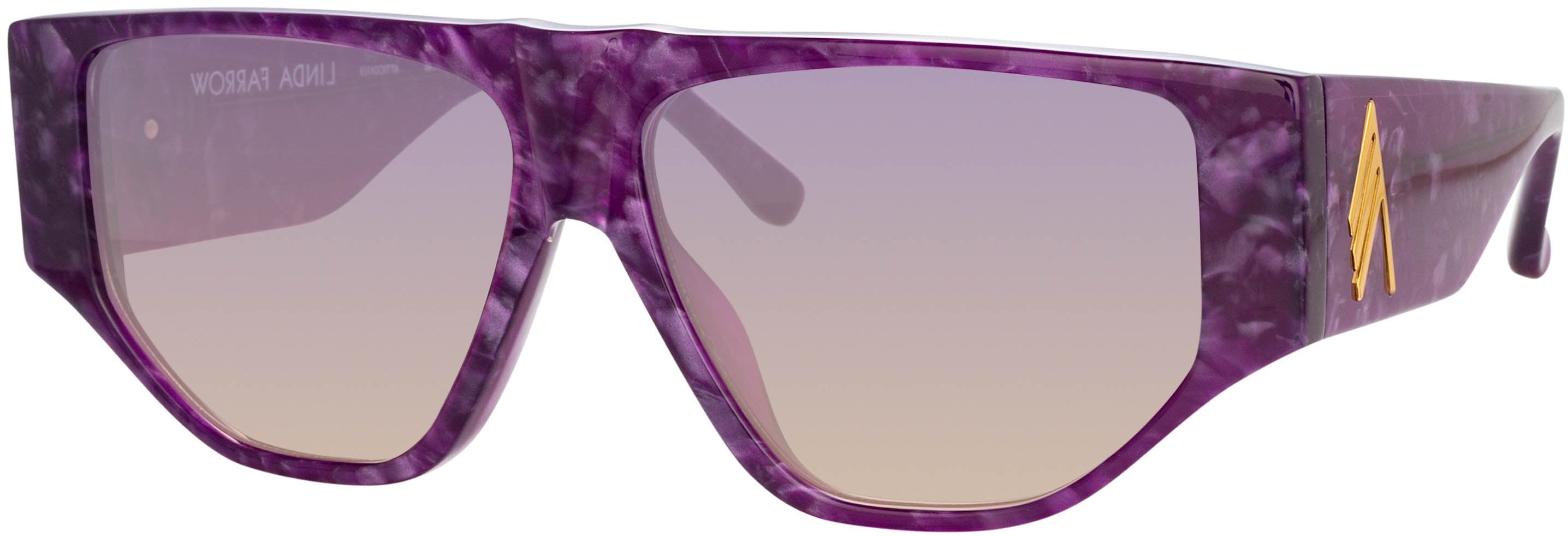 Color_ATTICO11C3SUN - The Attico Ivan Angular Sunglasses in Purple Pearl