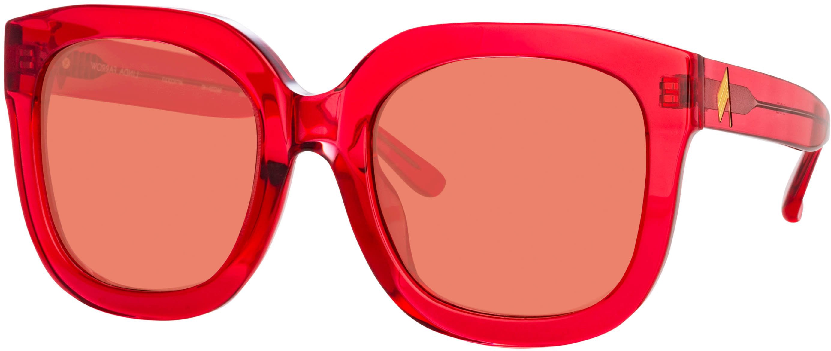 Color_ATTICO12C3SUN - The Attico Zoe Oversized Sunglasses in Red