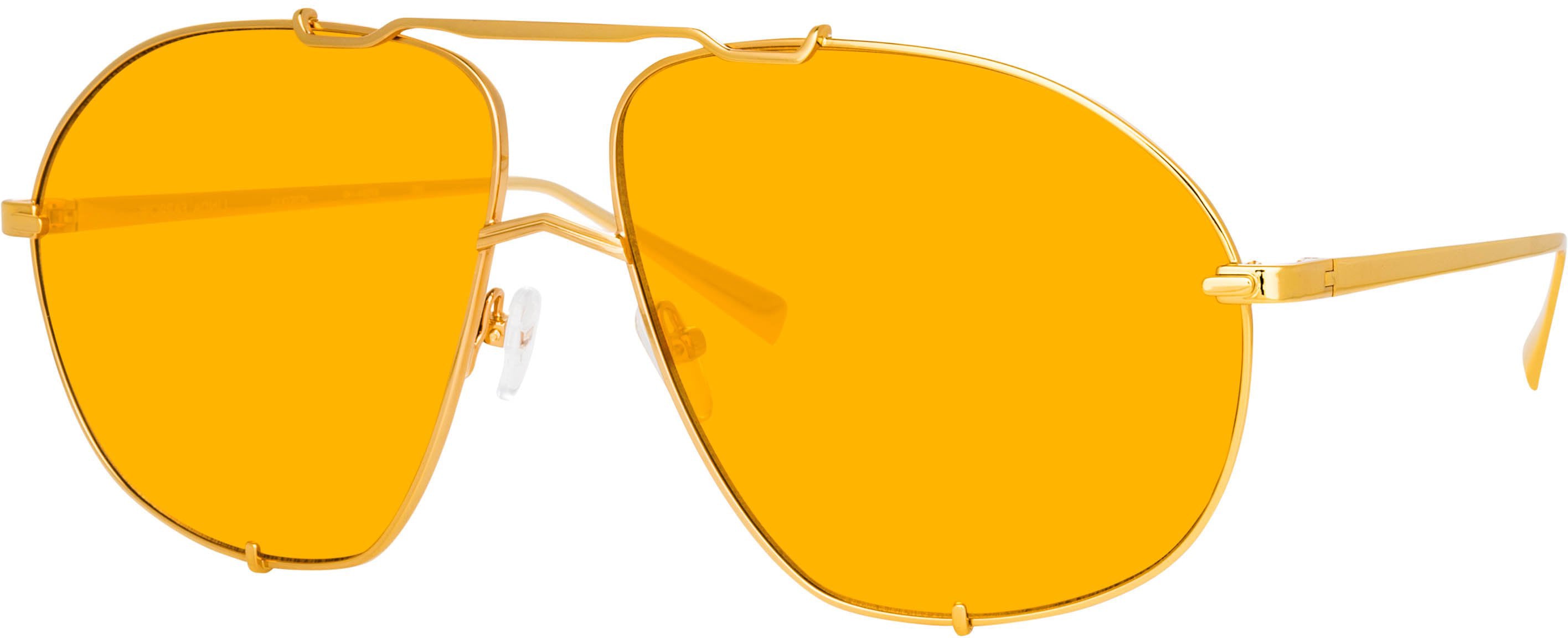 Color_ATTICO13C2SUN - The Attico Mina Oversized Sunglasses in Yellow Gold and Orange