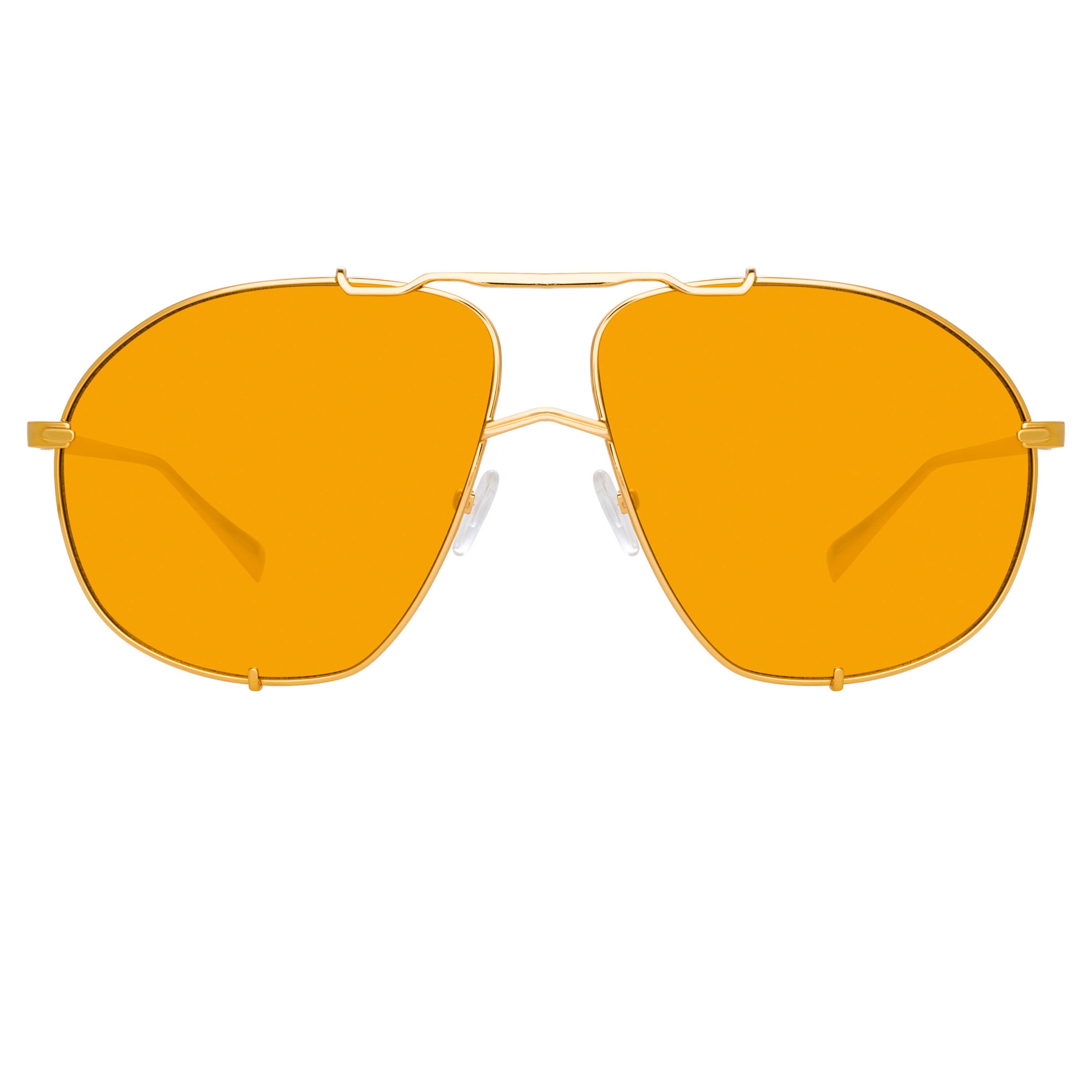 Color_ATTICO13C2SUN - The Attico Mina Oversized Sunglasses in Yellow Gold and Orange