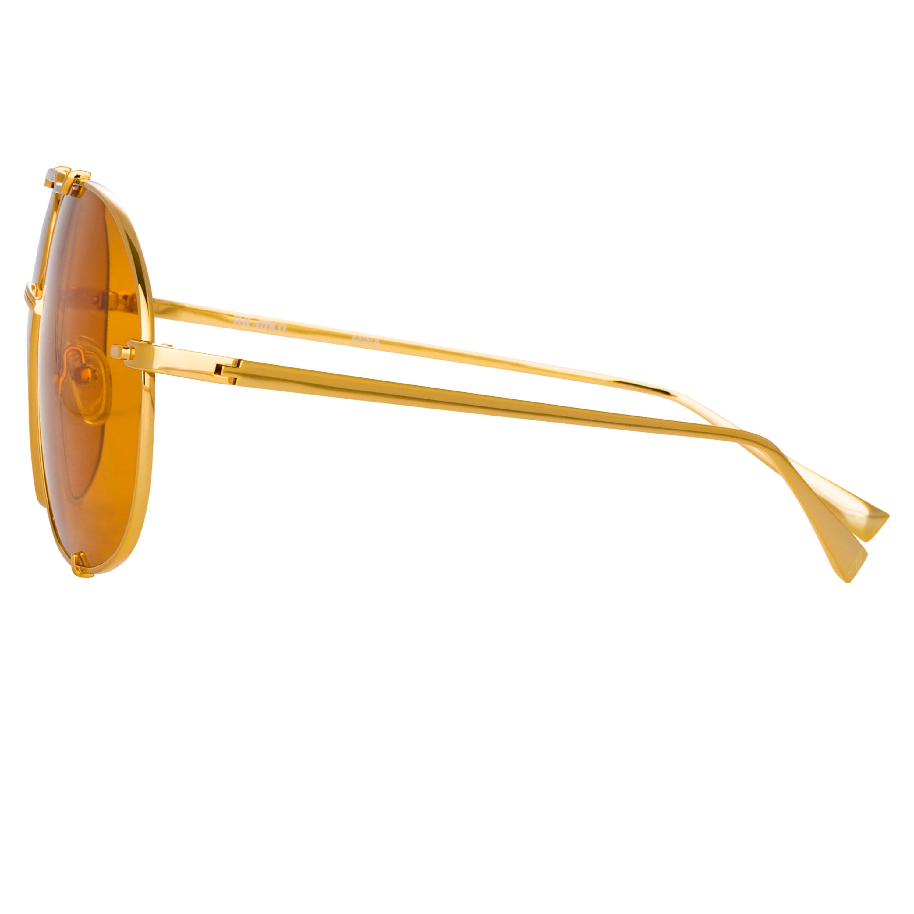 Color_ATTICO13C2SUN - The Attico Mina Oversized Sunglasses in Yellow Gold and Orange