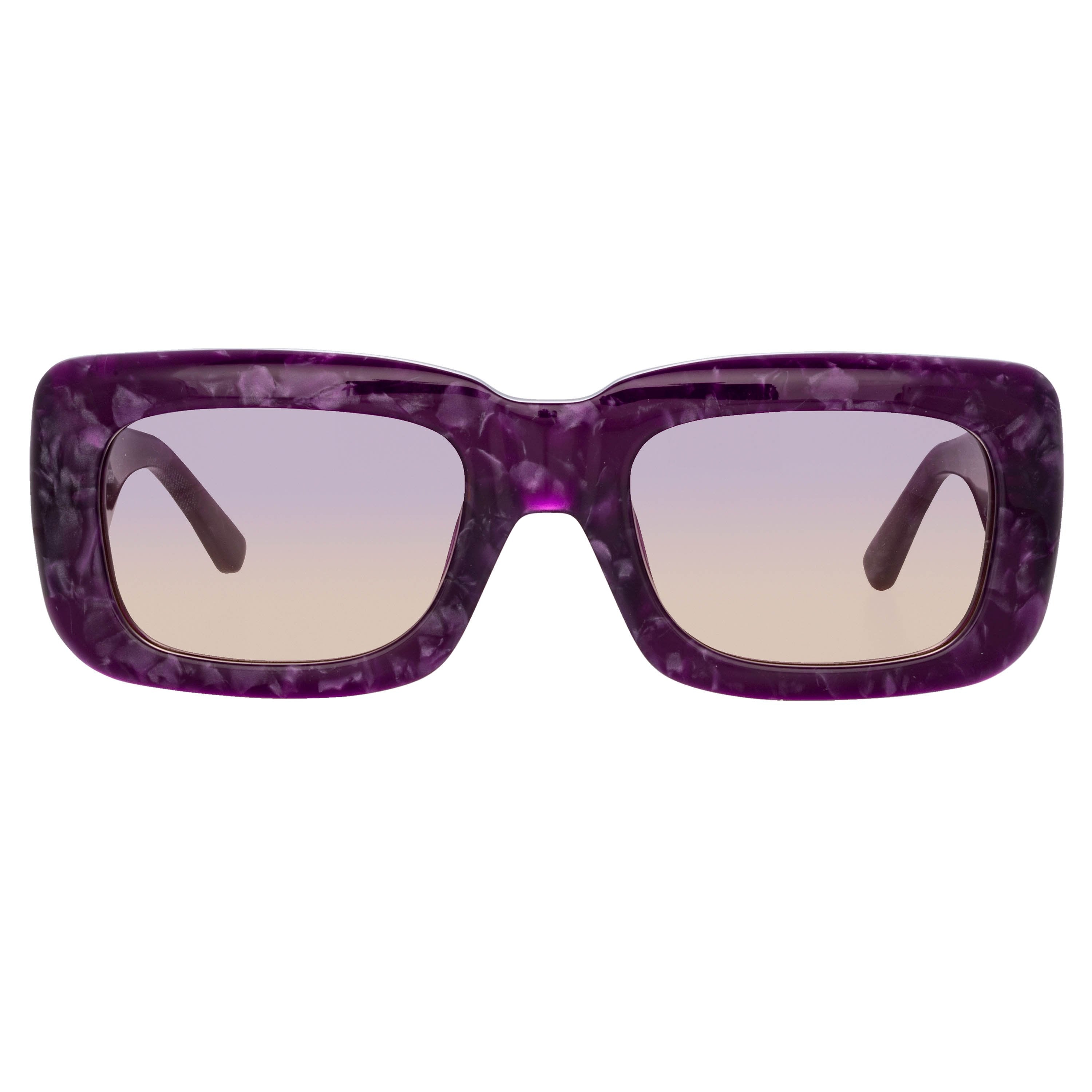 Color_ATTICO3C9SUN - The Attico Marfa Rectangular Sunglasses in Purple