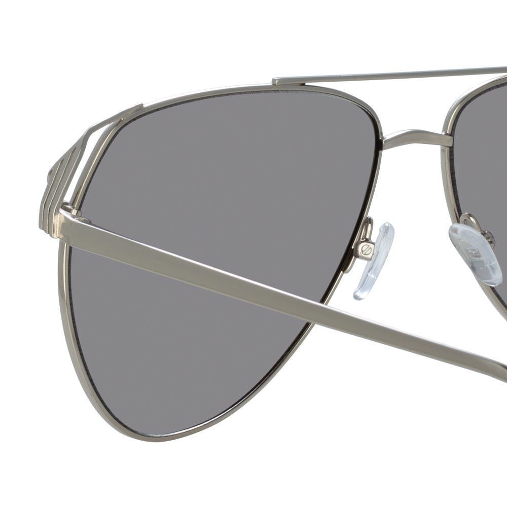Color_ATTICO4C3SUN - The Attico Telma Aviator Sunglasses in Silver