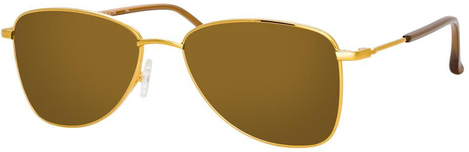 Color_DVN197C4SUN - Dries Van Noten 197 Aviator Sunglasses in Yellow Gold Tone