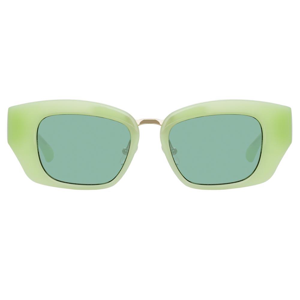 Color_DVN202C1SUN - Dries Van Noten 202 Round Sunglasses in Green