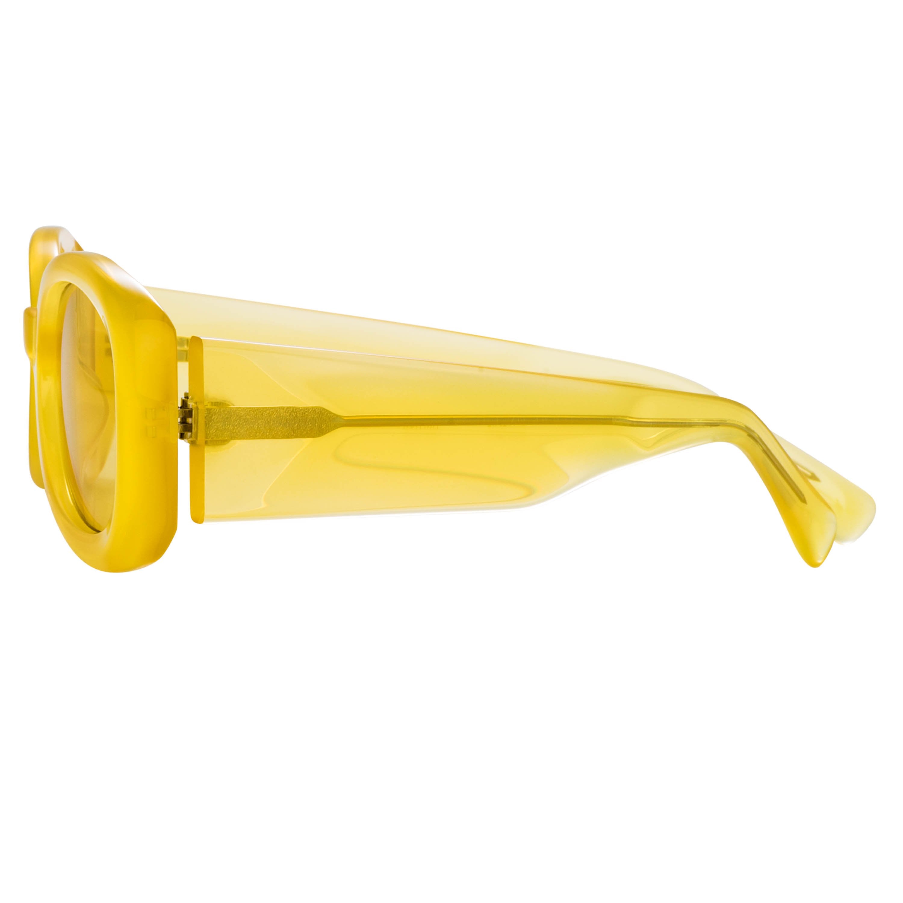 Color_DVN204C2SUN - Dries van Noten 204 Aviator Sunglasses in Yellow