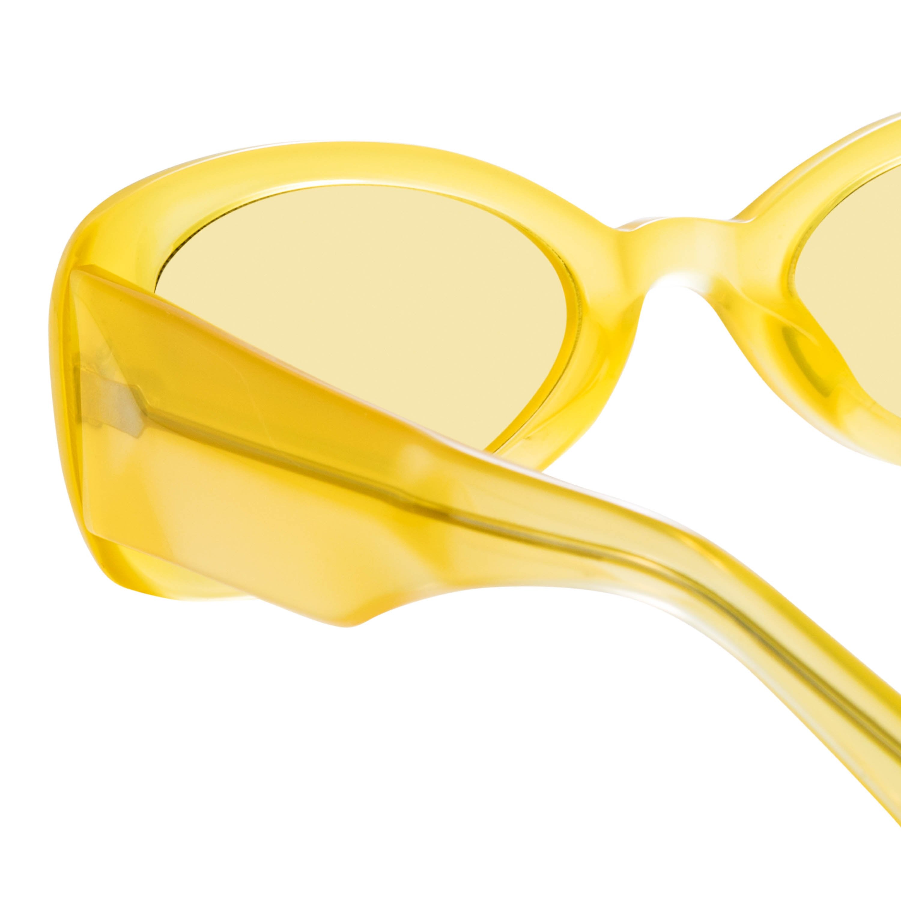 Color_DVN204C2SUN - Dries van Noten 204 Aviator Sunglasses in Yellow