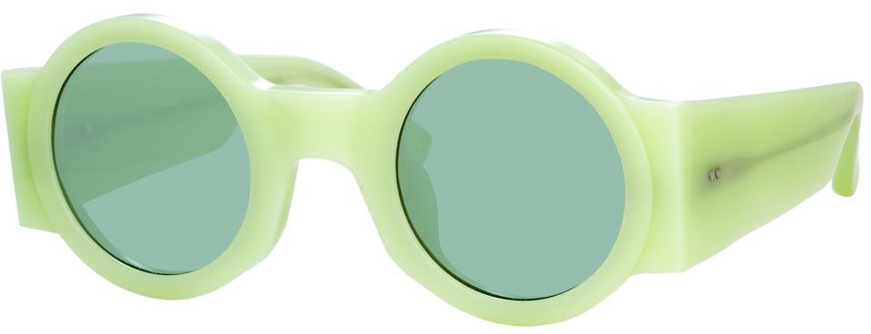 Color_DVN98C18SUN - Dries Van Noten 98 Round Sunglasses in Green